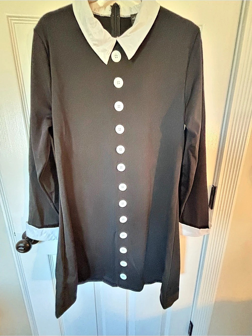 The Addams Family Wednesday Addams costume dress Mini Dress Black & White Size X